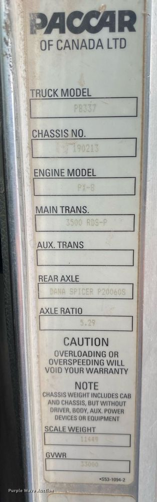 image for item KB9432 2013 Peterbilt PB337  fuel truck