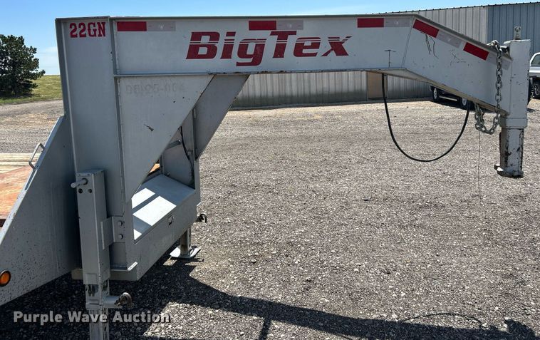image for item KW9107 2012 Big Tex 22GN-20+5 equipment trailer