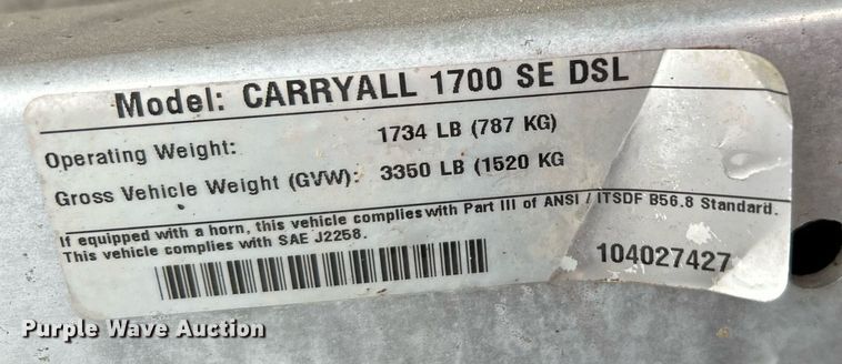 image for item KW9182 Club Car Intellitrak  utility vehicle