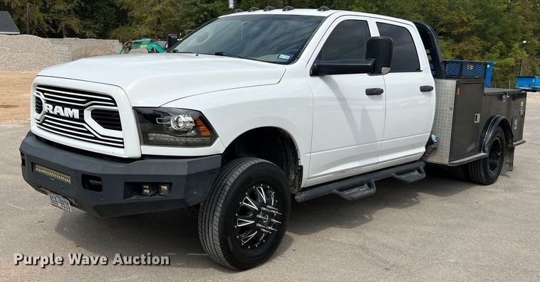 image for item LF9478 2012 Dodge Ram 3500HD  Crew Cab flatbed pickup truck