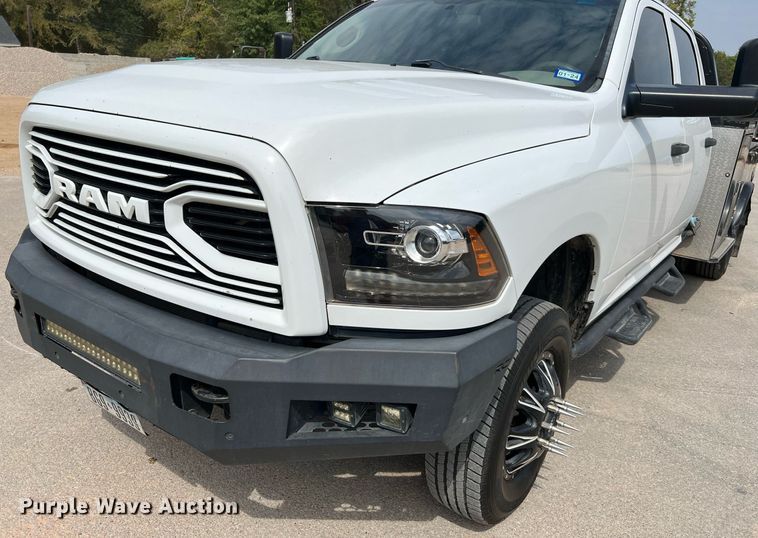 image for item LF9478 2012 Dodge Ram 3500HD  Crew Cab flatbed pickup truck