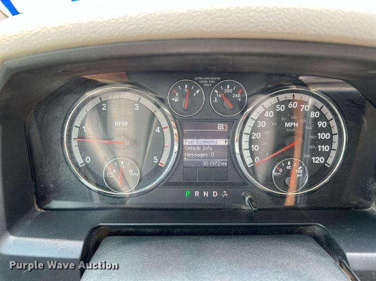 image for item LF9478 2012 Dodge Ram 3500HD  Crew Cab flatbed pickup truck