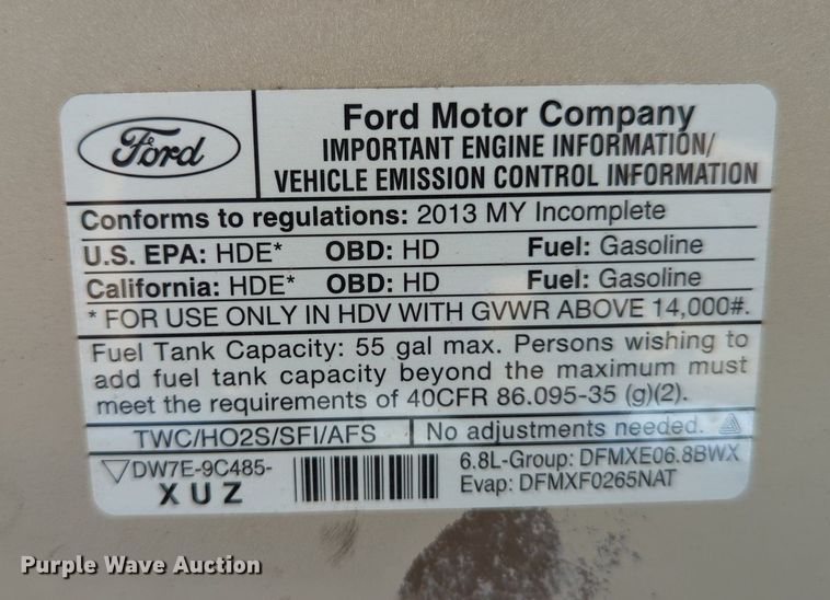 image for item LN9027 2013 Ford E450 Super Duty  box truck