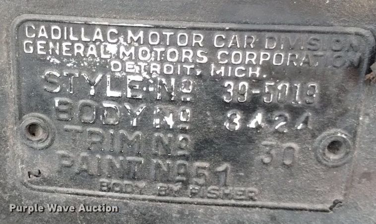 image for item LP9684 1939 Cadillac LaSalle