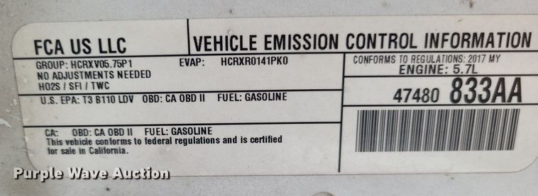 image for item LS9604 2017 Dodge Charger Police