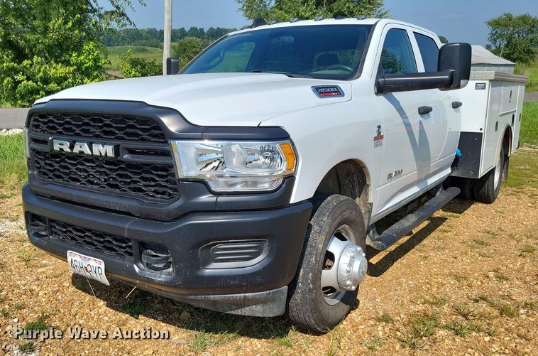 image for item LS9741 2021 Dodge Ram 3500  Crew Cab utility bed pickup truck