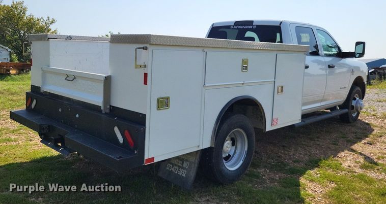 image for item LS9741 2021 Dodge Ram 3500  Crew Cab utility bed pickup truck