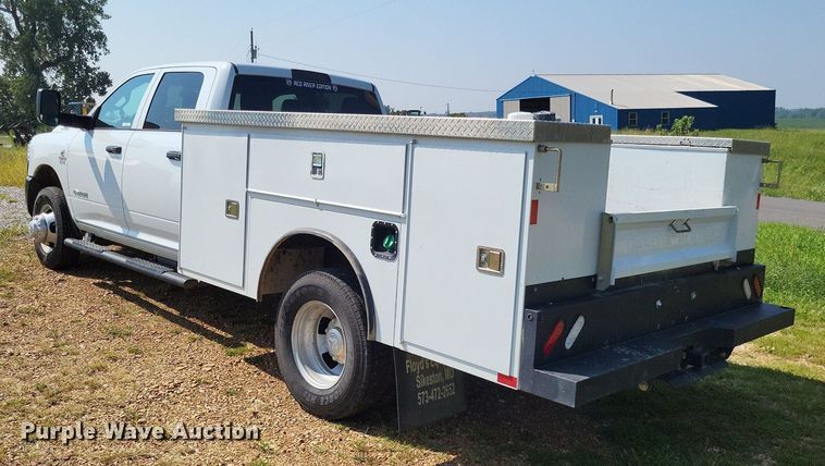 image for item LS9741 2021 Dodge Ram 3500  Crew Cab utility bed pickup truck