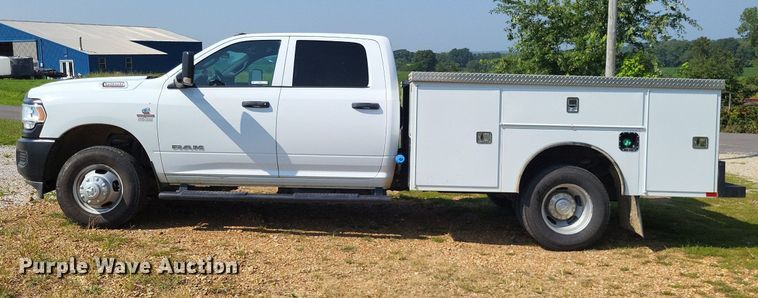 image for item LS9741 2021 Dodge Ram 3500  Crew Cab utility bed pickup truck