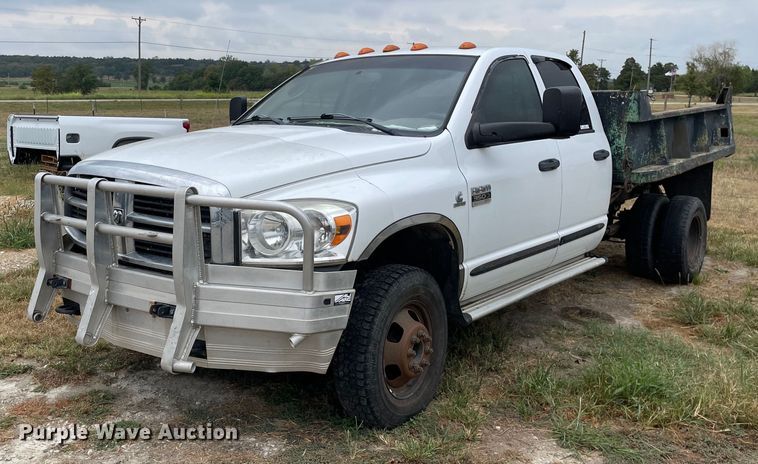 image for item LV9807 2007 Dodge Ram 3500HD  Quad Cab dump bed pickup truck