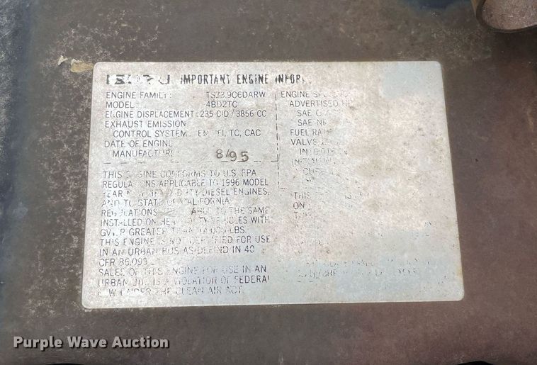 image for item LV9808 1996 GMC W4 Forward utility / service truck