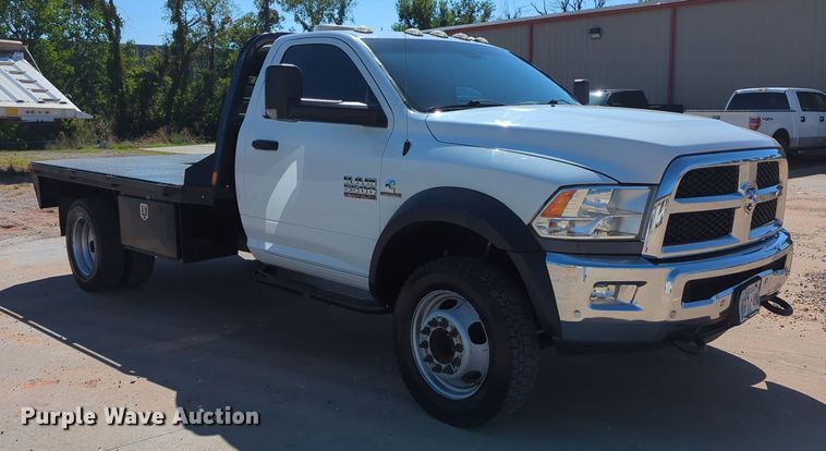 image for item LY9357 2018 Dodge Ram 5500HD  flatbed truck