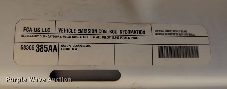 image for item LY9357 2018 Dodge Ram 5500HD  flatbed truck