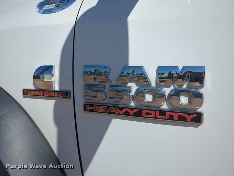 image for item LY9357 2018 Dodge Ram 5500HD  flatbed truck