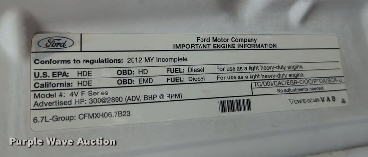 image for item LY9400 2012 Ford F550 Super Duty  Crew Cab flatbed truck