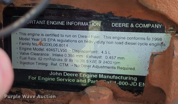 image for item LY9404 1998 John Deere 5510  MFWD tractor