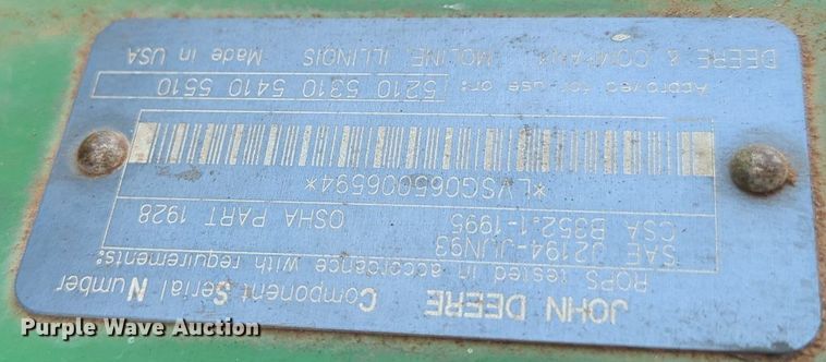 image for item LY9404 1998 John Deere 5510  MFWD tractor