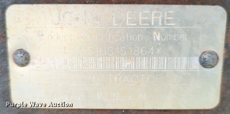 image for item LY9404 1998 John Deere 5510  MFWD tractor