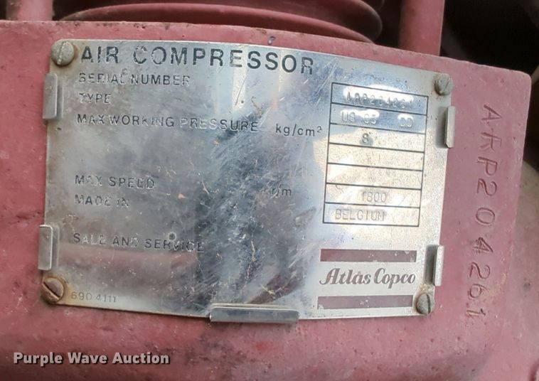 image for item LY9413 Atlas Copco US85DD  air compressor