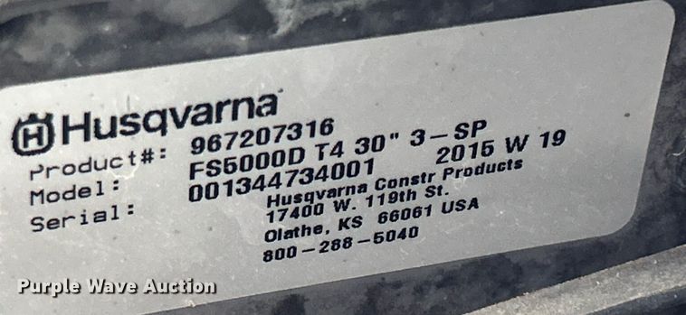 image for item MD9024 2015 Husqvarna FS5000D  concrete saw