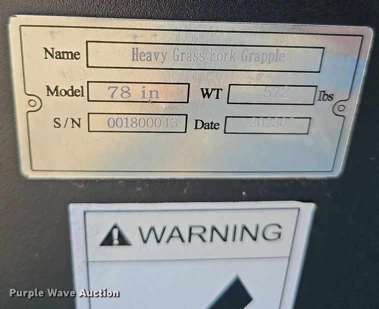 image for item MH9340 2023  78" W skid steer grapple bucket