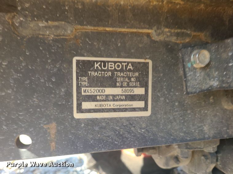 image for item MJ9319 2014 Kubota MX5200D  MFWD tractor