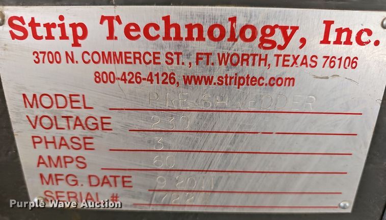 image for item MP9445 2011 Strip-Tec 600  cable granulator and separator