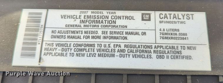 image for item MX9377 2007 GMC Savana G2500  van