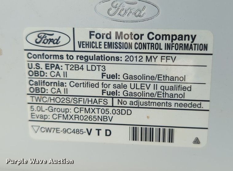 image for item MX9379 2012 Ford F150 XL  SuperCab pickup truck