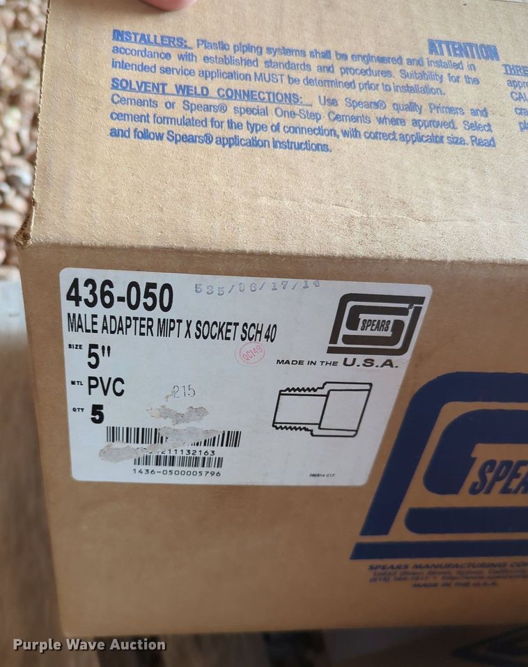 image for item MY9979 5" PVC fittings