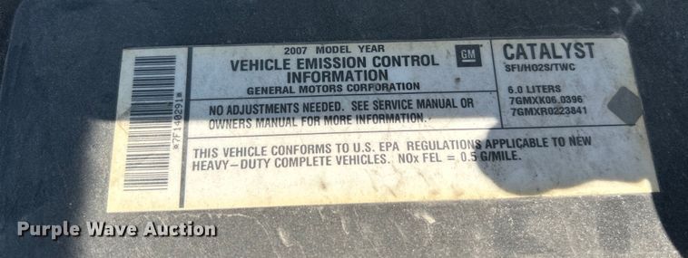 image for item NL9623 2007 Chevrolet Silverado 2500HD  Crew Cab pickup truck