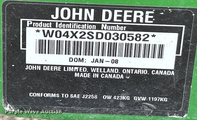 image for item NL9632 2008 John Deere Gator TS  utility vehicle