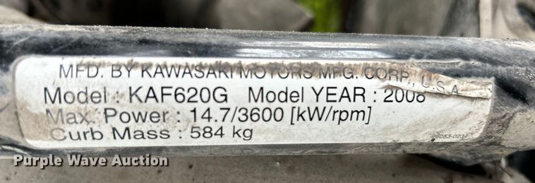 image for item NL9651 2008 Kawasaki  Mule 3000 utility vehicle