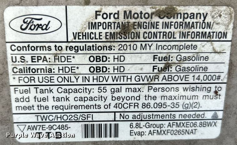 image for item NL9658 2010 Ford E450 shuttle bus