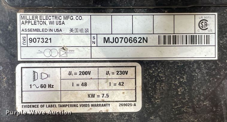 image for item NX9748 Miller Millermatic 252  welder