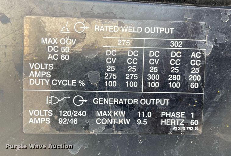 image for item NX9753 Miller Trailblazer 302  welder/generator