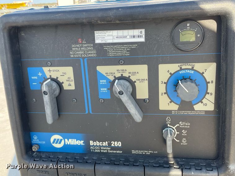 image for item NX9755 Miller Bobcat 260  welder/generator