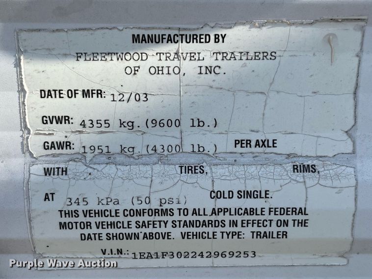 image for item NY9812 2004 Fleetwood Terry  camper