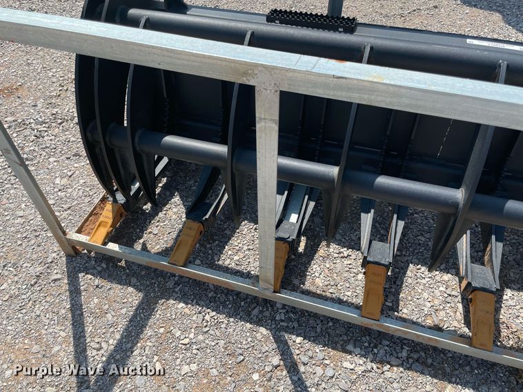 image for item NY9817 77"W skid steer grapple bucket