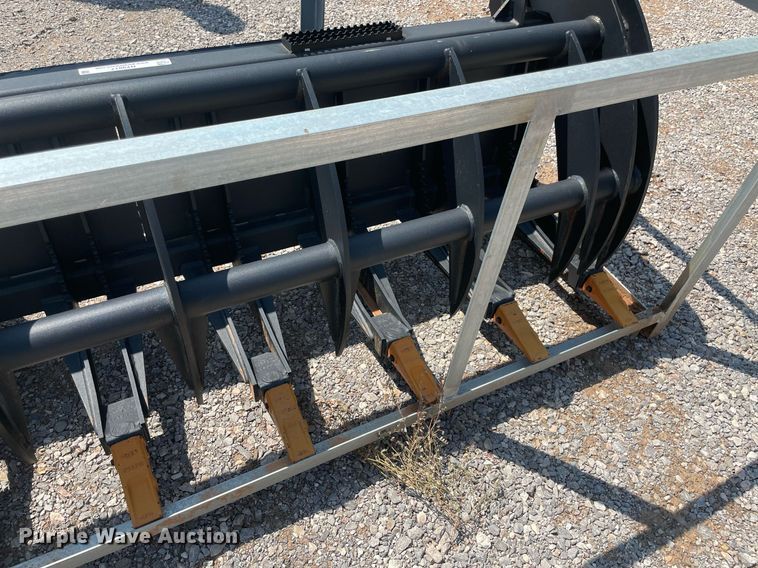 image for item NY9817 77"W skid steer grapple bucket