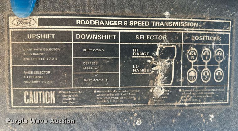 image for item OC9459 1990 Ford AeroMax L9000 crane truck