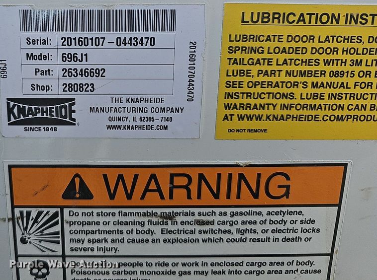 image for item OG9328 2016 Ford F250  Super Duty SuperCab utility bed pickup truck