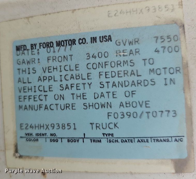 image for item OG9418 1977 Ford  van