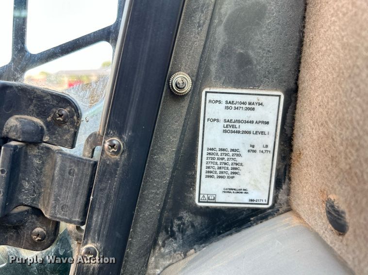 image for item DJ6317 2013 Caterpillar 289C2  tracked skid steer loader