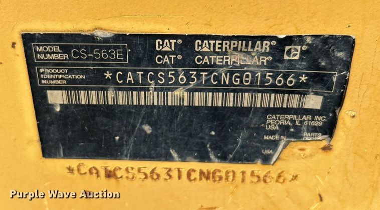 image for item DJ6319 2006 Caterpillar CS-563E  single drum roller