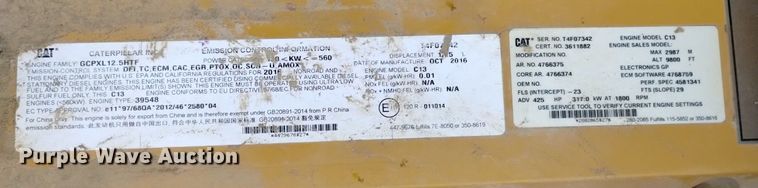 image for item DK8774 2017 Caterpillar 349FL  excavator