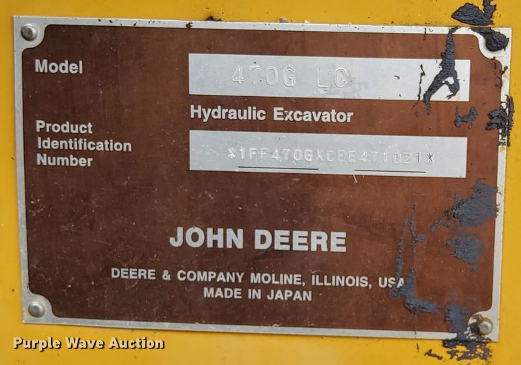 image for item DK8777 2015 John Deere 470G LC  excavator
