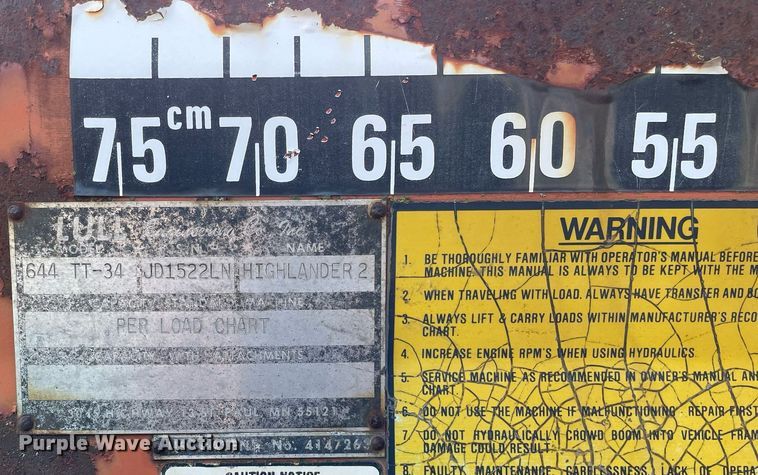 image for item DL3971 Lull 644 Highlander II  telehandler