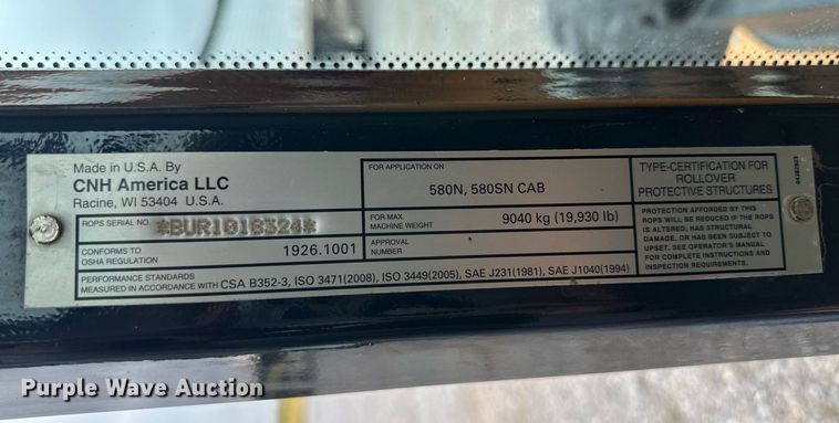 image for item DM2619 2014 Case 580N  backhoe