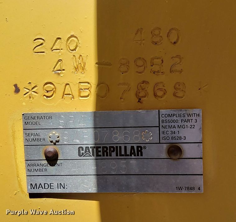 image for item DP3410 2002 Caterpillar SR4  generator